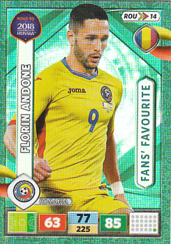 Florin Andone Romania Panini Road to 2018 World Cup Fan's Favourite #ROU14