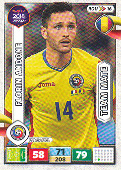 Florin Andone Romania Panini Road to 2018 World Cup #ROU16