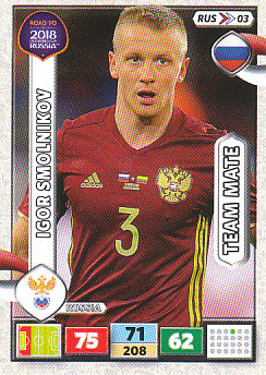 Igor Smolnikov Russia Panini Road to 2018 World Cup #RUS03