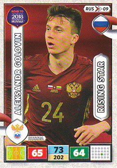 Aleksandr Golovin Russia Panini Road to 2018 World Cup Rising Star #RUS09