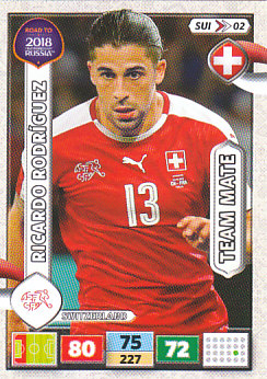 Ricardo Rodriguez Switzerland Panini Road to 2018 World Cup #SUI02