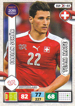 Fabian Schar Switzerland Panini Road to 2018 World Cup #SUI03