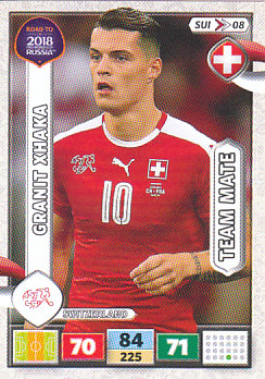 Granit Xhaka Switzerland Panini Road to 2018 World Cup #SUI08