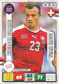 Xherdan Shaqiri Switzerland Panini Road to 2018 World Cup #SUI09