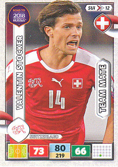 Valentin Stocker Switzerland Panini Road to 2018 World Cup #SUI12