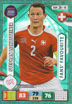 Stephan Lichtsteiner Switzerland Panini Road to 2018 World Cup Fan's Favourite #SUI13
