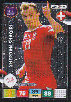 Xherdan Shaqiri Switzerland Panini Road to 2018 World Cup Game Changer #SUI14