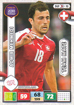 Admir Mehmedi Switzerland Panini Road to 2018 World Cup #SUI15