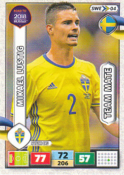 Mikael Lustig Sweden Panini Road to 2018 World Cup #SWE04