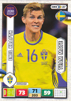 Emil Krafth Sweden Panini Road to 2018 World Cup #SWE07