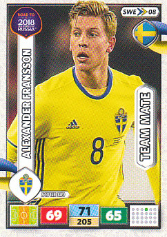 Alexander Fransson Sweden Panini Road to 2018 World Cup #SWE08