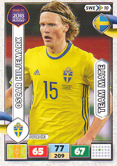 Oscar Hiljemark Sweden Panini Road to 2018 World Cup #SWE10