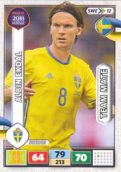 Albin Ekdal Sweden Panini Road to 2018 World Cup #SWE12