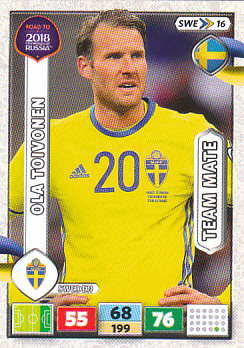 Ola Toivonen Sweden Panini Road to 2018 World Cup #SWE16