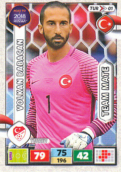 Volkan Babacan Turkey Panini Road to 2018 World Cup #TUR01