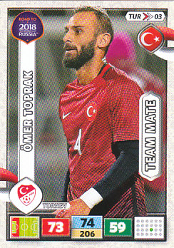 Omer Toprak Turkey Panini Road to 2018 World Cup #TUR03