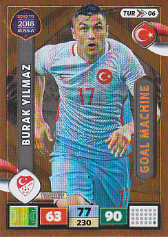 Burak Yilmaz Turkey Panini Road to 2018 World Cup Goal Machine #TUR06