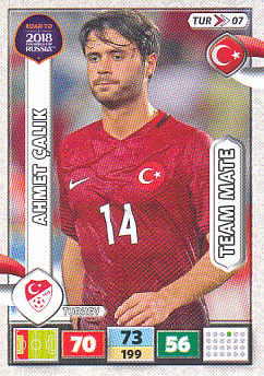 Ahmet Calik Turkey Panini Road to 2018 World Cup #TUR07