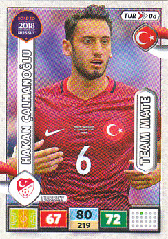 Hakan Calhanoglu Turkey Panini Road to 2018 World Cup #TUR08