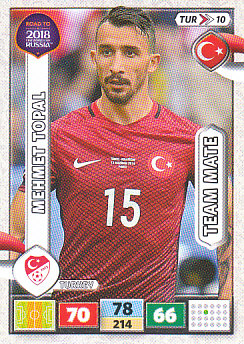 Mehmet Topal Turkey Panini Road to 2018 World Cup #TUR10