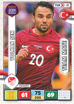 Volkan Sen Turkey Panini Road to 2018 World Cup #TUR11