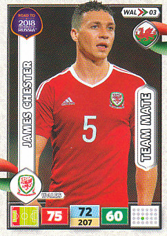 James Chester Wales Panini Road to 2018 World Cup #WAL03