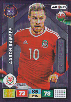 Aaron Ramsey Wales Panini Road to 2018 World Cup Key Player #WAL05