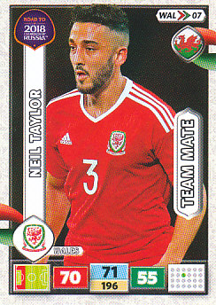 Neil Taylor Wales Panini Road to 2018 World Cup #WAL07