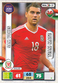 Sam Vokes Wales Panini Road to 2018 World Cup #WAL17