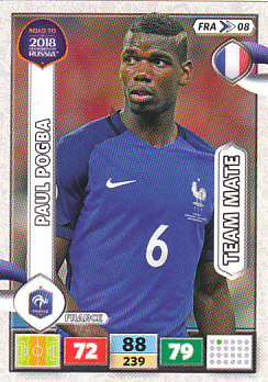 Paul Pogba France Panini Road to 2018 World Cup #FRA08