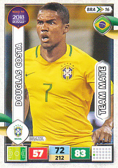 Douglas Costa Brazil Panini Road to 2018 World Cup #BRA16