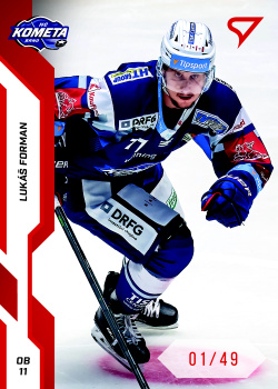 Lukas Forman Kometa Brno Tipsport ELH 2022/23 SportZoo 2. serie Red /49 #333