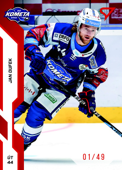 Jan Dufek Kometa Brno Tipsport ELH 2022/23 SportZoo 2. serie Red /49 #334