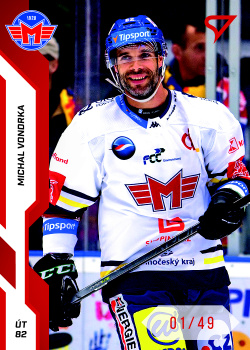 Michal Vondrka Ceske Budejovice Tipsport ELH 2022/23 SportZoo 2. serie Red /49 #275