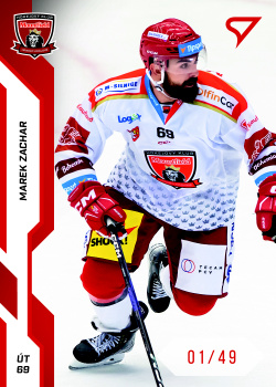 Marek Zachar Hradec Kralove Tipsport ELH 2022/23 SportZoo 2. serie Red /49 #293