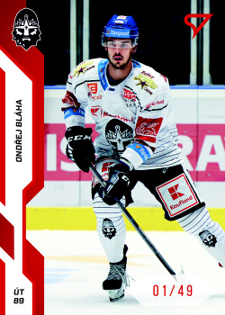 Ondrej Blaha Kladno Tipsport ELH 2022/23 SportZoo 2. serie Red /49 #356
