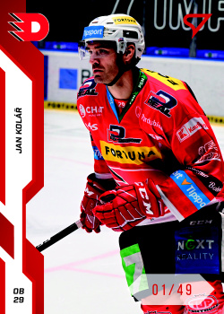 Jan Kolar Pardubice Tipsport ELH 2022/23 SportZoo 2. serie Red /49 #296