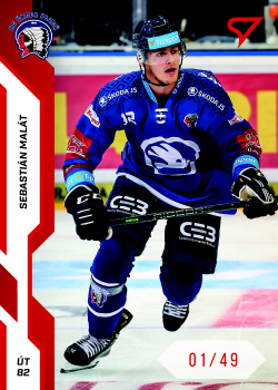 Sebastian Malat Plzen Tipsport ELH 2022/23 SportZoo 2. serie Red /49 #319