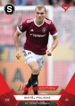 Matej Polidar Sparta Praha SportZoo FORTUNA:LIGA 2021/22 1. serie Red /49 #16