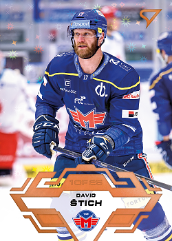 David Stich Ceske Budejovice Tipsport ELH 2023/24 SportZoo 2. serie Blade Sparks /25 #348