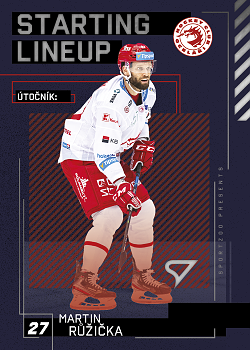 Martin Ruzicka Trinec Tipsport ELH 2023/24 SportZoo 2. serie Starting LINEUP #SL-05