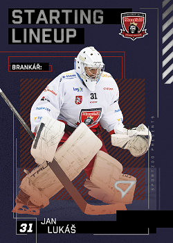 Jan Lukas Hradec Kralove Tipsport ELH 2023/24 SportZoo 2. serie Starting LINEUP #SL-07
