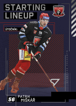 Patrik Miskar Hradec Kralove Tipsport ELH 2023/24 SportZoo 2. serie Starting LINEUP #SL-11