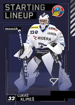Lukas Klimes Vitkovice Tipsport ELH 2023/24 SportZoo 2. serie Starting LINEUP #SL-19