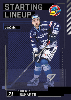Roberts Bukarts Vitkovice Tipsport ELH 2023/24 SportZoo 2. serie Starting LINEUP #SL-22