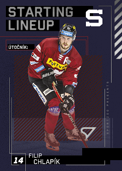 Filip Chlapik Sparta Tipsport ELH 2023/24 SportZoo 2. serie Starting LINEUP #SL-28