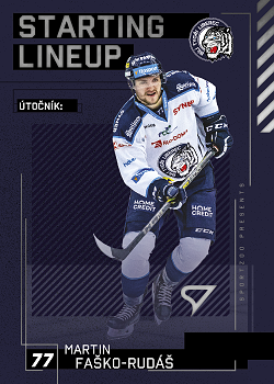 Martin Fasko-Rudas Liberec Tipsport ELH 2023/24 SportZoo 2. serie Starting LINEUP #SL-34