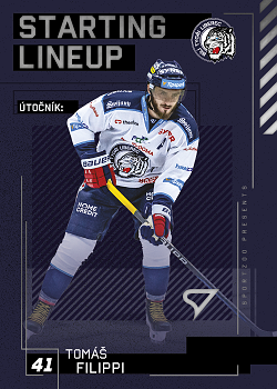 Tomas Filippi Liberec Tipsport ELH 2023/24 SportZoo 2. serie Starting LINEUP #SL-35