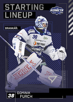 Dominik Furch Kometa Brno Tipsport ELH 2023/24 SportZoo 2. serie Starting LINEUP #SL-37