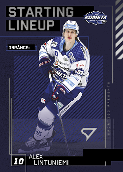 Alex Lintuniemi Kometa Brno Tipsport ELH 2023/24 SportZoo 2. serie Starting LINEUP #SL-38